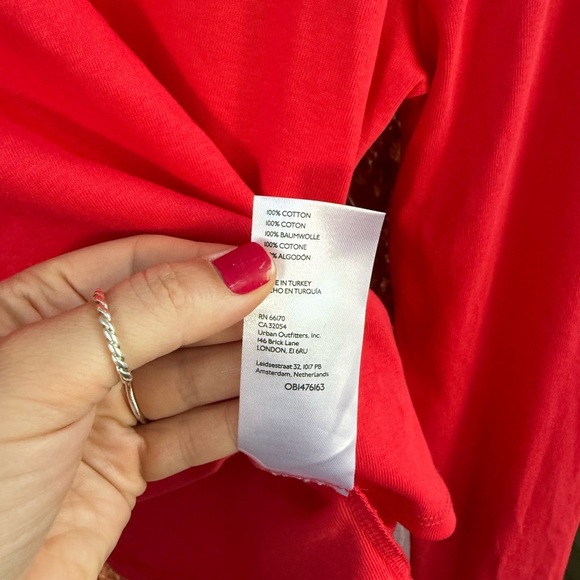 Maeve by Anthropologie Women’s New Red Long Sleeve Bell Sleeve Blouse XS Flawed - Picture 6 of 6
